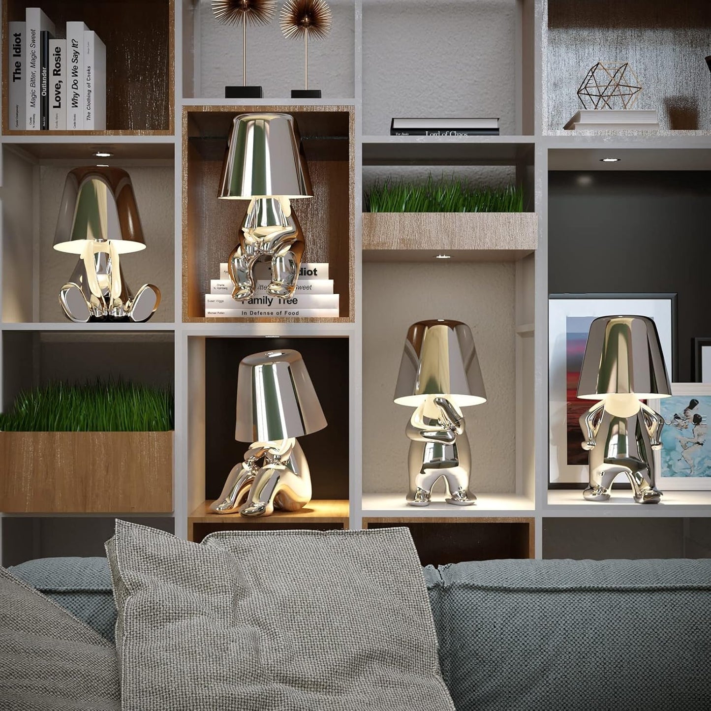 Thinker Man Table Decor Lamp
