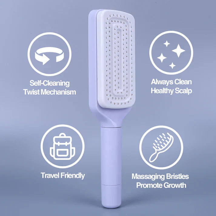 Self Clean Retractable Hair Brush