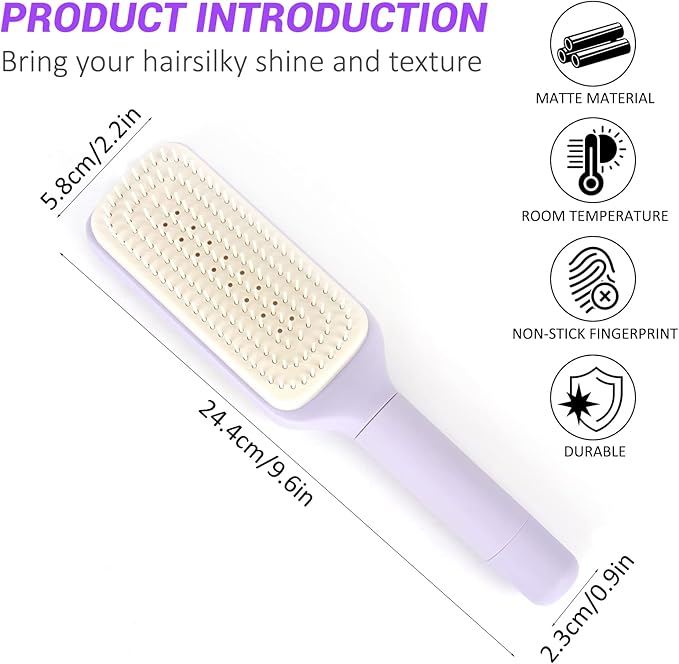 Self Clean Retractable Hair Brush