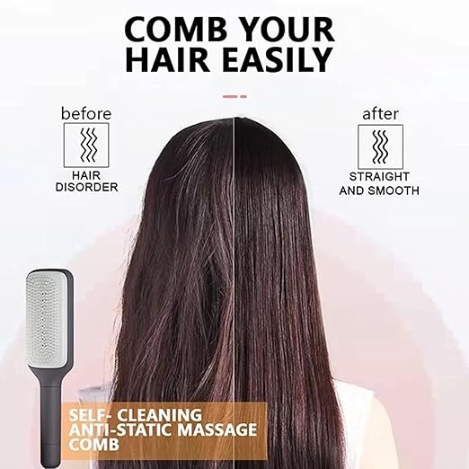 Self Clean Retractable Hair Brush