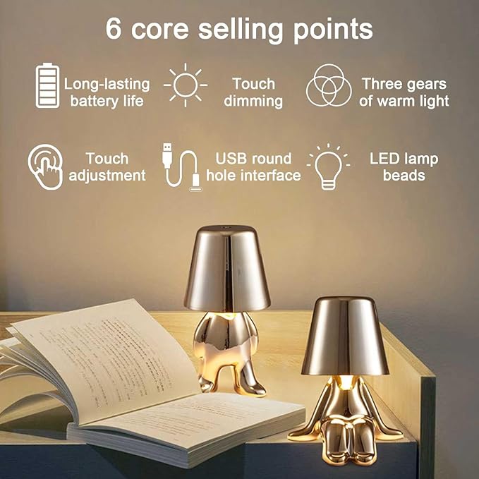 Thinker Man Table Decor Lamp