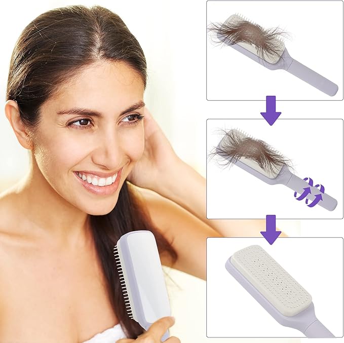 Self Clean Retractable Hair Brush