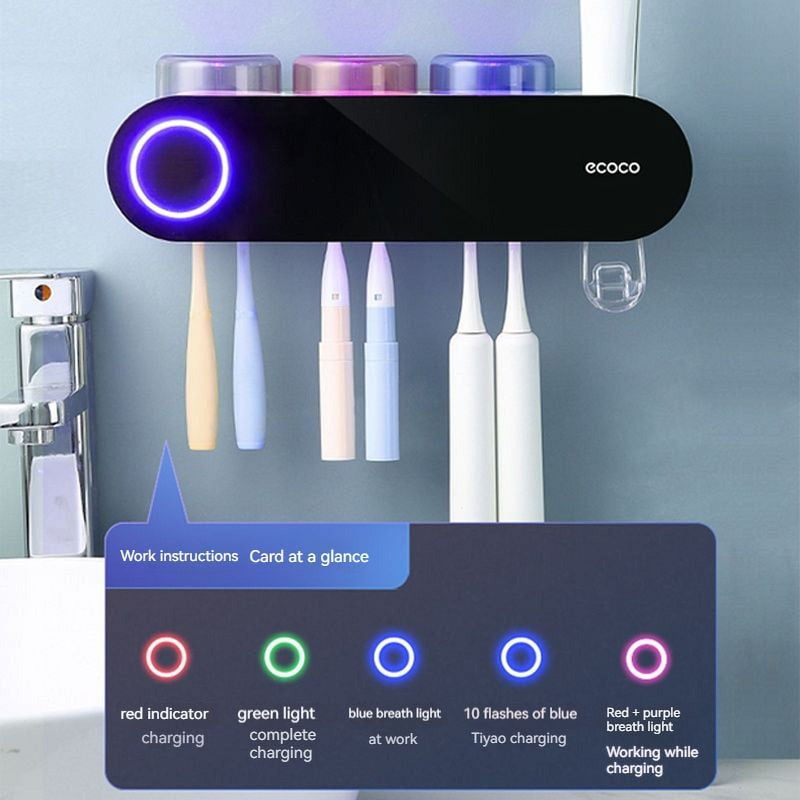 Electric Toothbrush Holder with Dispenser